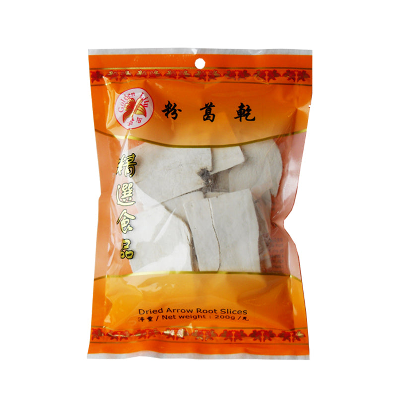 (B.B.D 30.09.25)金百合 粉葛干 Arrow Root Slices 200g