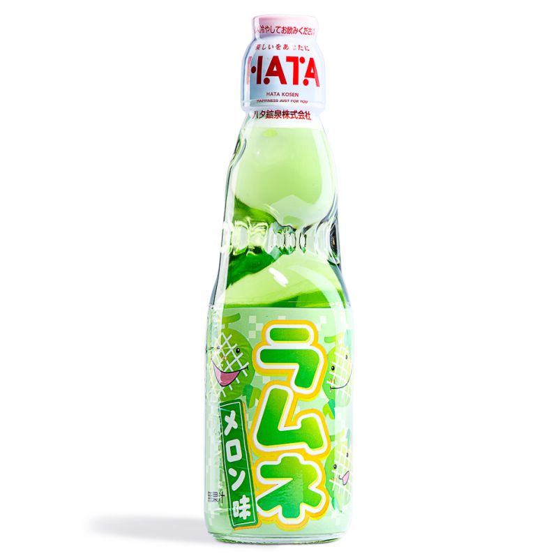 日本 弹珠汽水蜜瓜味 Hatakosen Ramune MELON 200ml