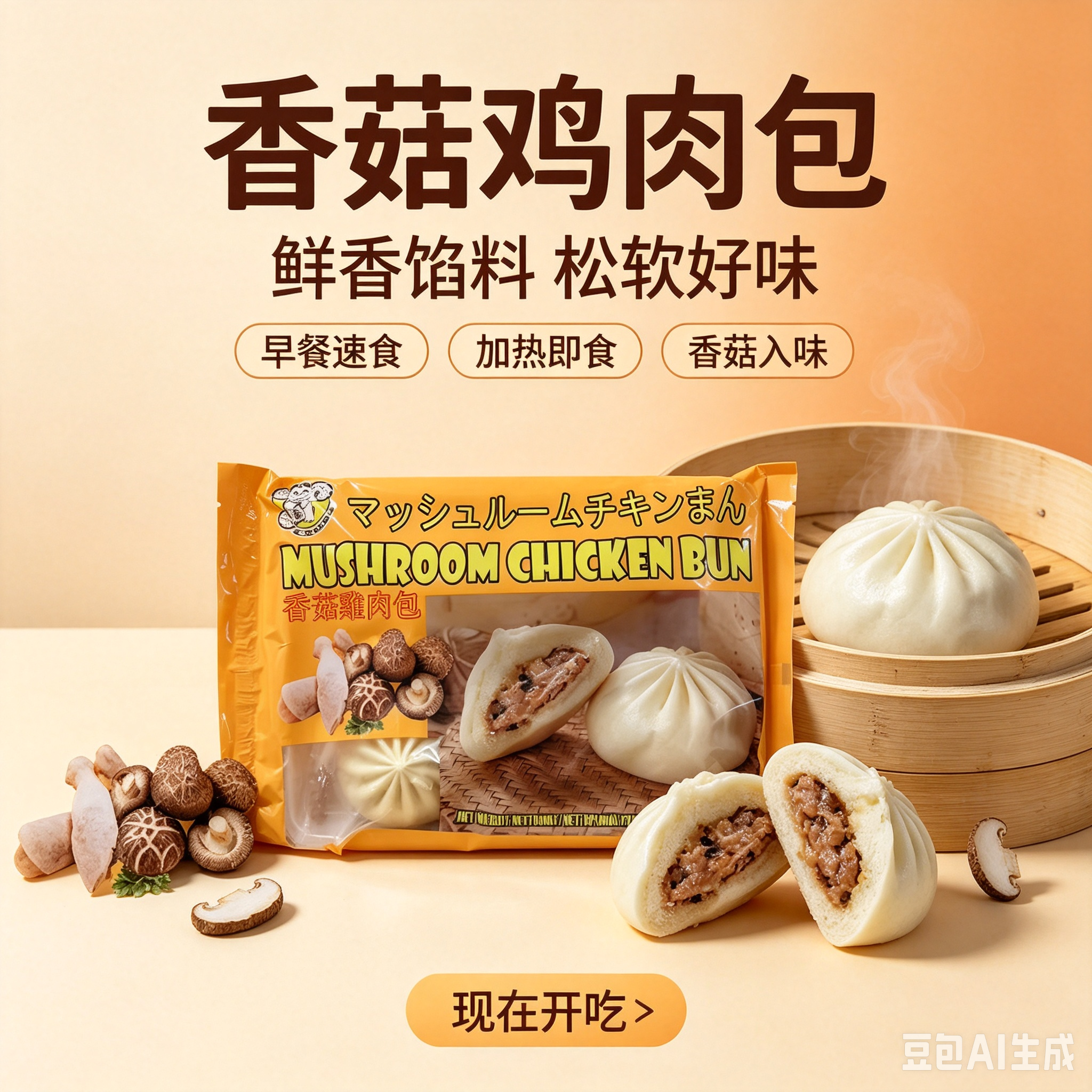 ❄️Lucky 香菇鸡肉包 限仓库自取或配送! Lucky Mushroom Chicken Buns 450g