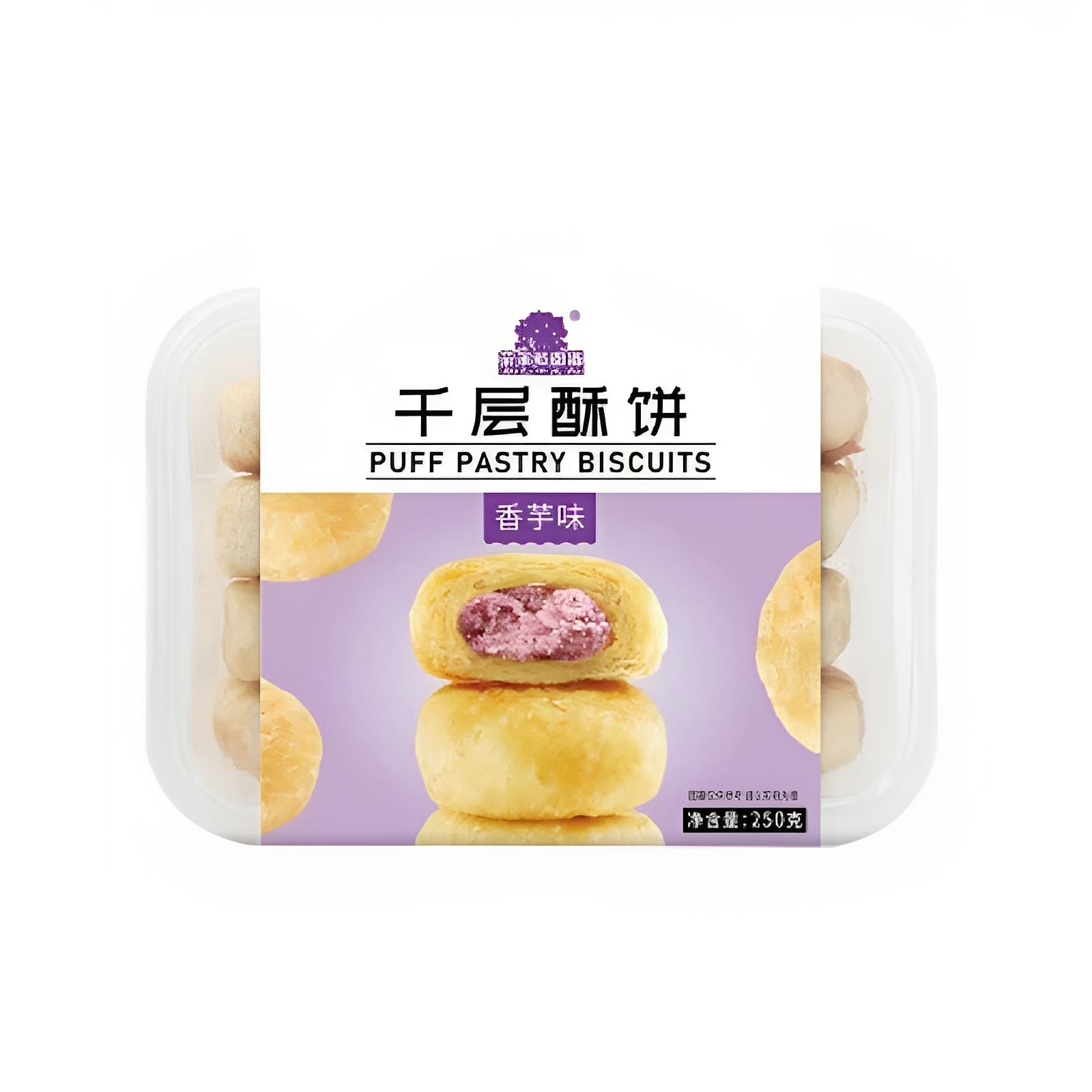 Aji 菓子町园道千层香芋酥饼 Puff Pastry Biscuit Taro Flavor 250g