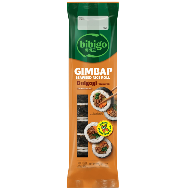 ❄️必品阁 紫菜包饭 烤肉味 限仓库自取或配送! BIBIGO Gimbap seaweed rice roll Bulgogi 230g