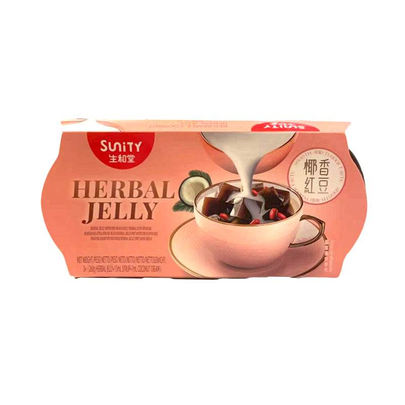生和堂 椰香红豆龟苓膏(2盒装) SUNITY HERBAL JELLY ROCK COCONUT & RED BEAN 2 PACKS 444g