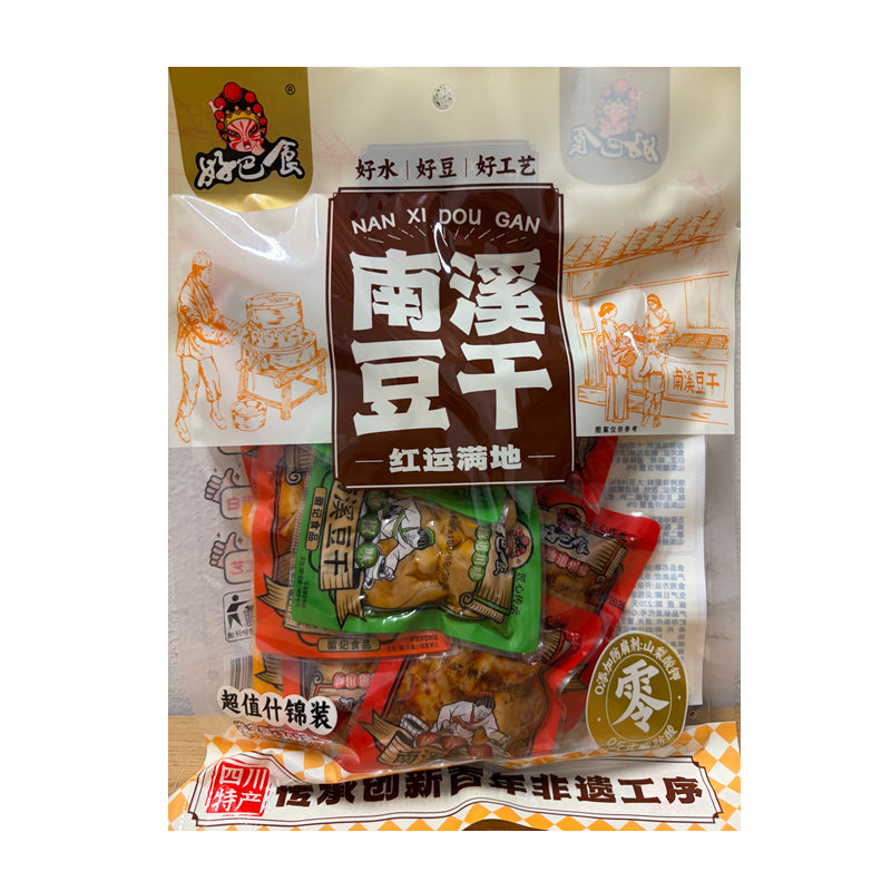 好巴⻝ 红运满地南溪⾖⼲超值 什锦装 Hongyun Mandi Nanxi Dried Bean Curd Assorted Value Pack 302g