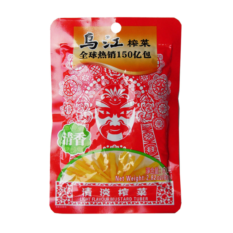 乌江 清淡榨菜 Light Preserved Vegetable 80g