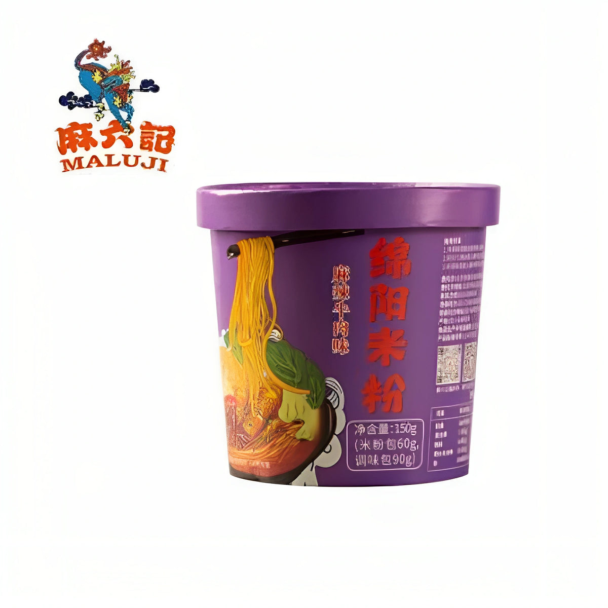 临期 Best før 30.09.26 | 麻六记 绵阳米粉 麻辣味 Rice noodles with soup broth Mianyang-style spicy flavour 129g