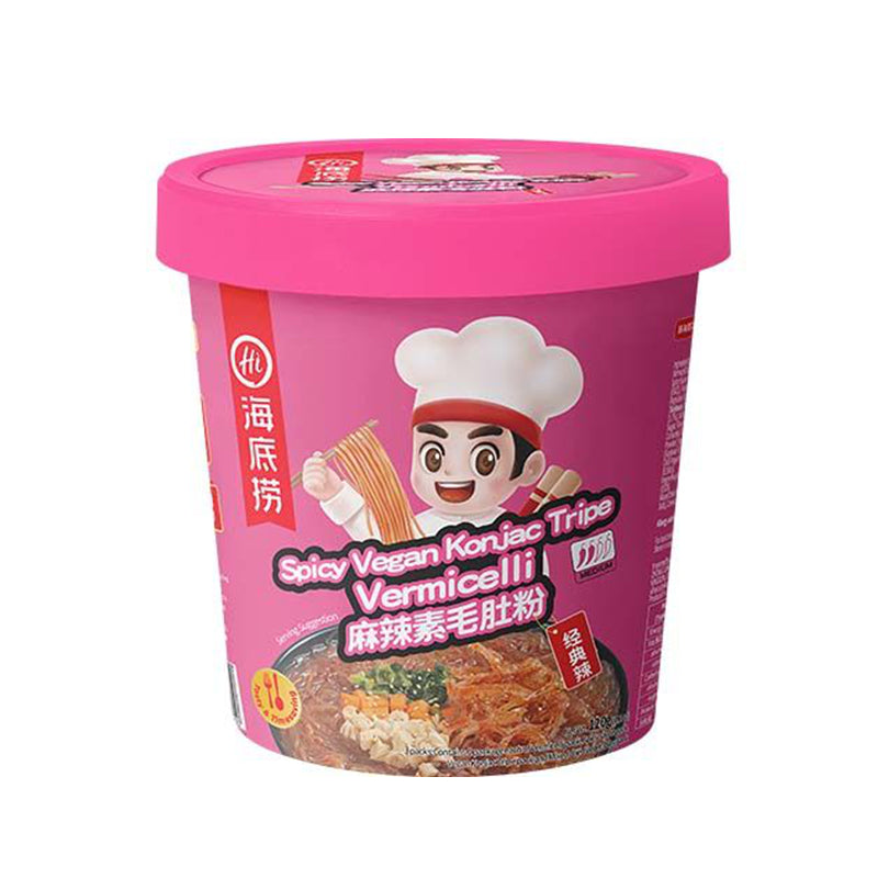 海底捞 麻辣素毛肚粉 Inst. Vermicelli Konjac Tripe Spicy Veg. 120g