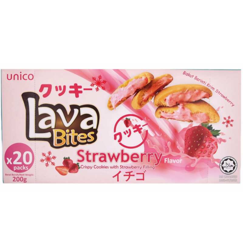 LAVA Lava Bites Cookies Jordbær 200g