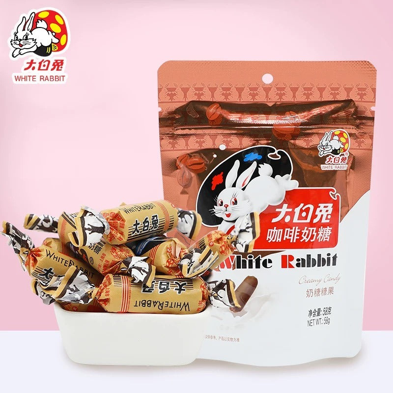 大白兔 咖啡奶糖 White Rabbit Candy Coffee Fl 58g