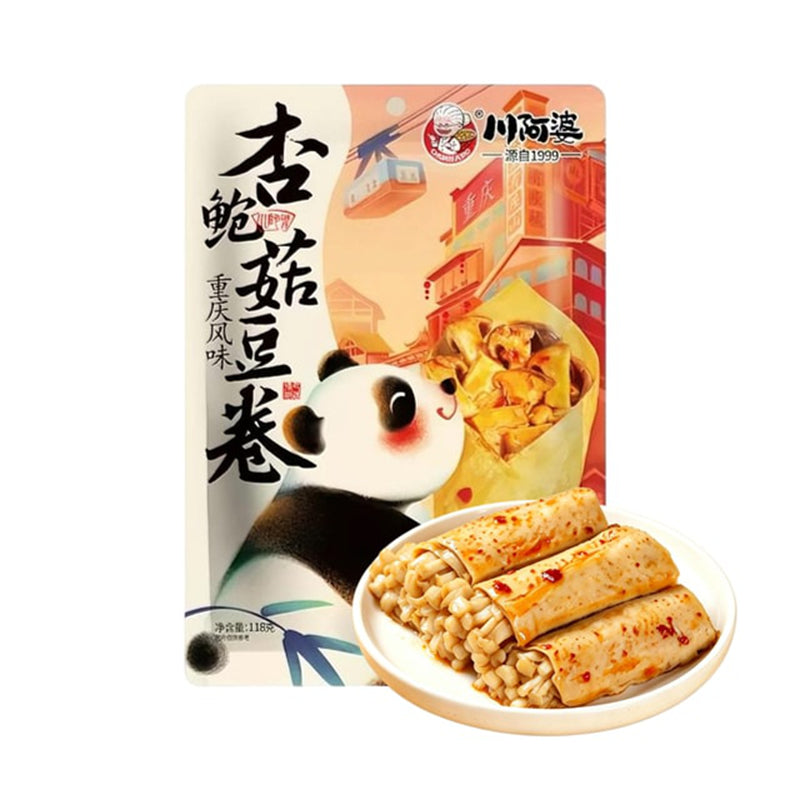 川阿婆 杏鲍菇豆卷 King Oyster Mushroom Tofu Rolls 98g