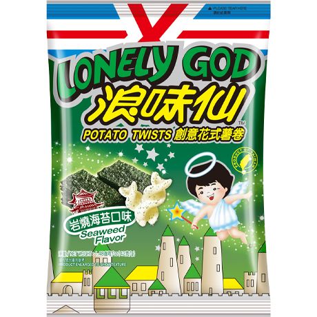 旺旺 浪味仙 岩烧海苔味 Potato Twist Seaweed Flavor Lonely God 42g