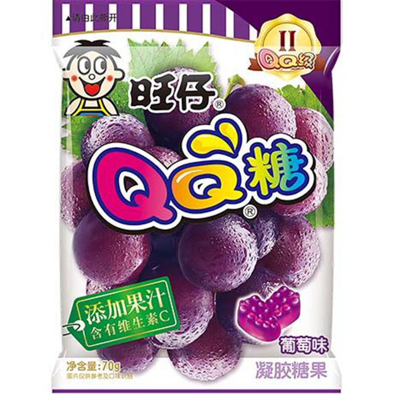 旺仔 QQ糖 葡萄味 QQ Gummy Grape 70g