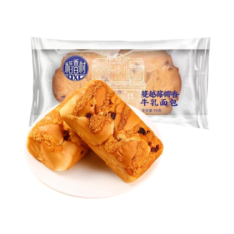 稻香村 蔓越莓椰香牛乳面包 CranberryCoconut MilkBread 90g