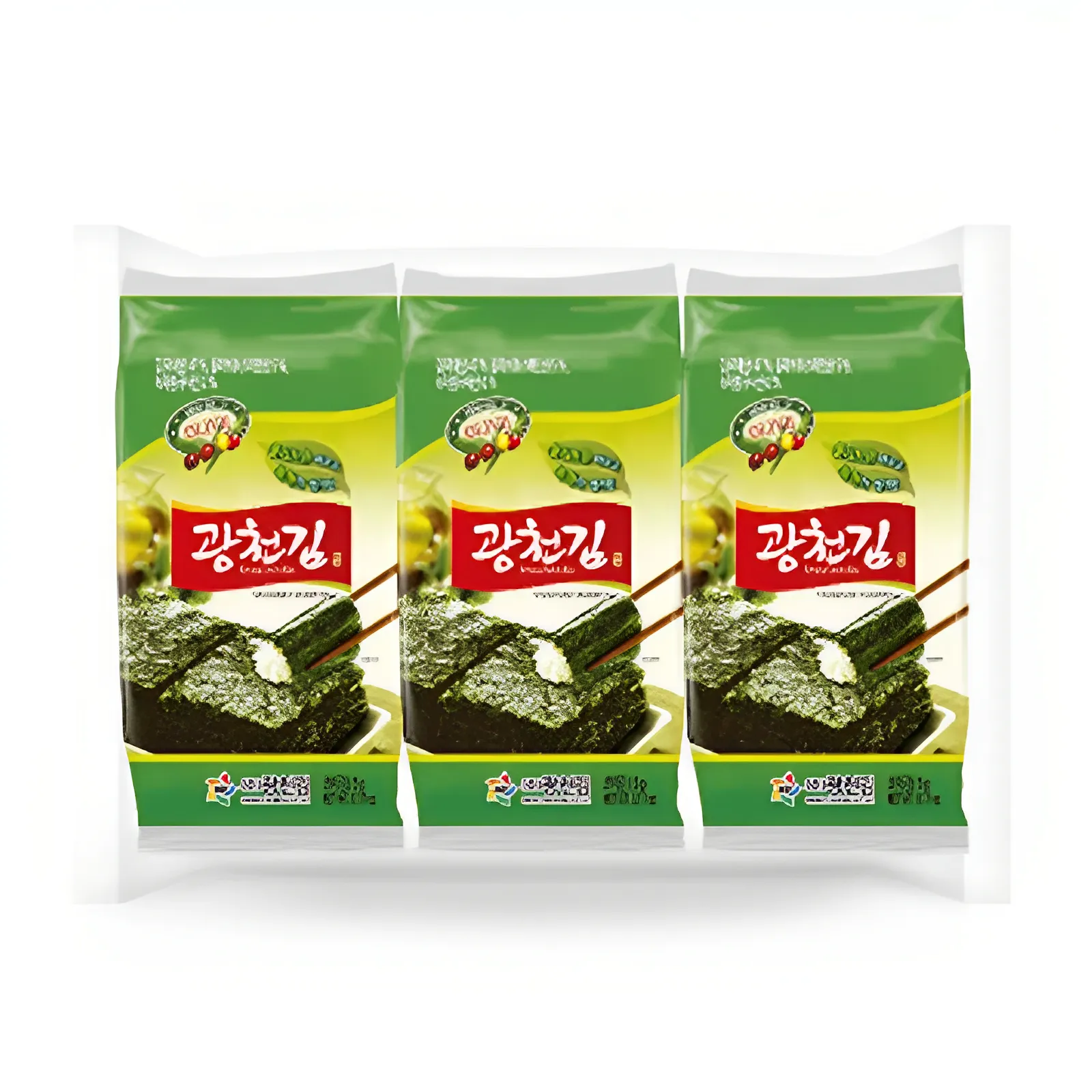 KCK 韩式橄榄油调味海苔片 Olive Oil Seasoned Seaweed Slices 5g*3
