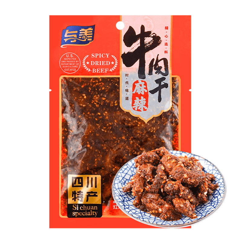 与美 麻辣牛肉干 Beef Jerky Spicy 50g