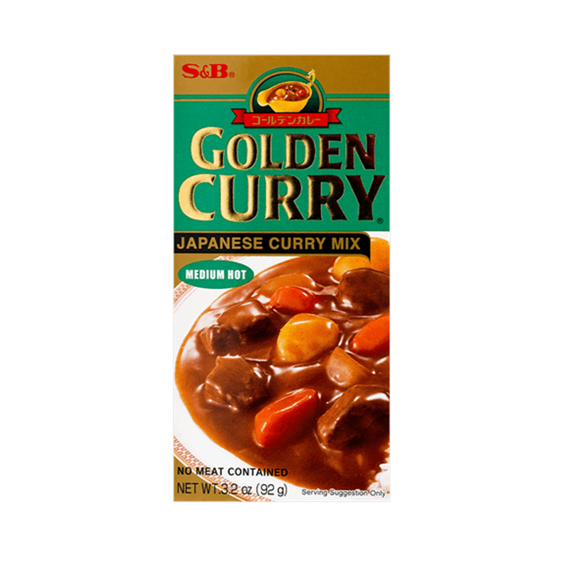 日本 金牌咖喱块 中辣 S&B Golden curry sauce mix Medium hot 92g
