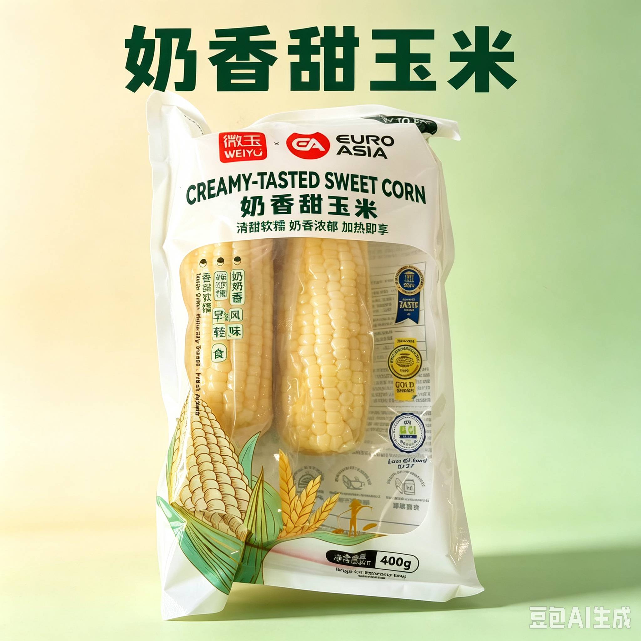 微玉 奶香甜玉米 (真空包装)CREAMY-TASTED SWEET CORN 400g