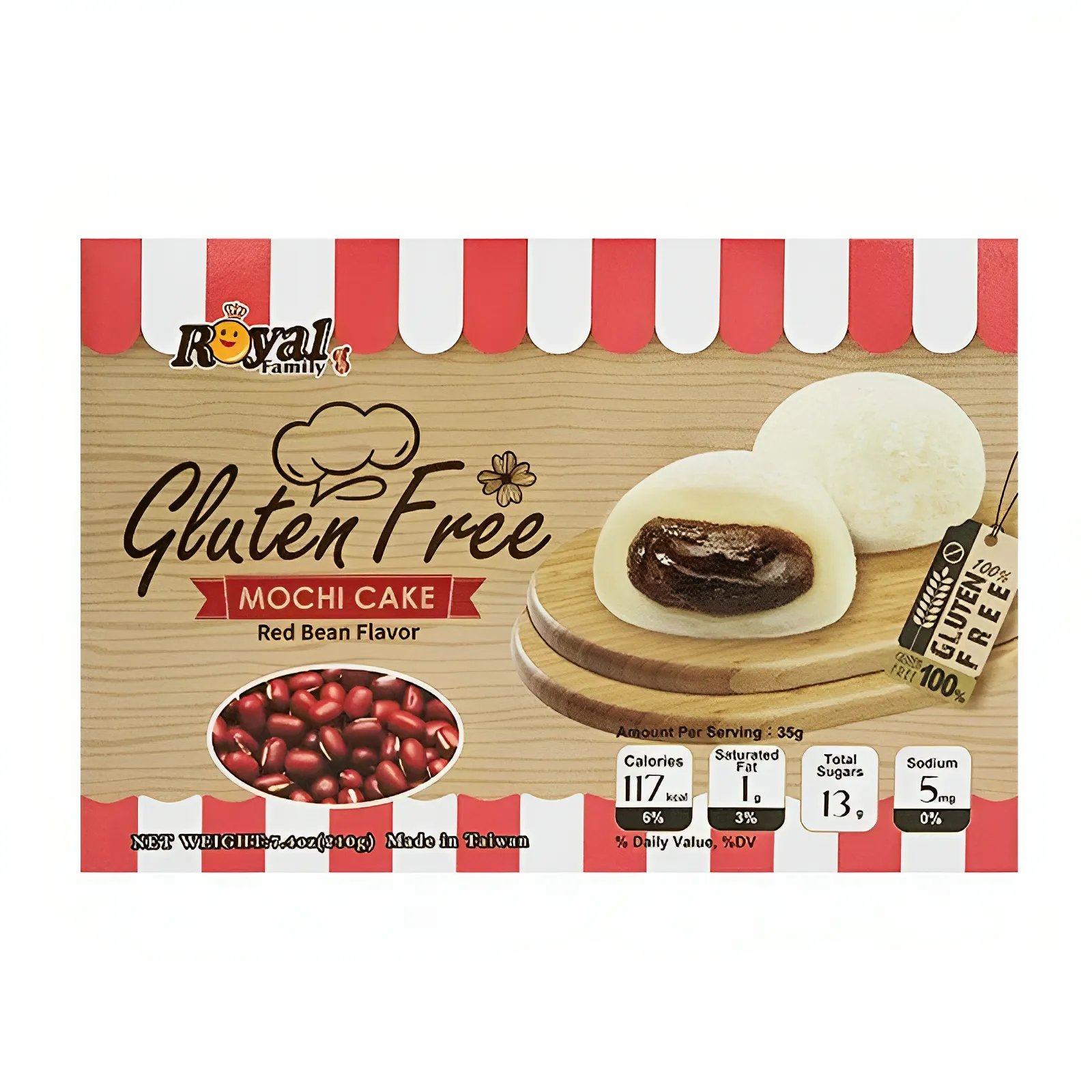 Royal 无麸质红豆麻糬 Mochi Cake Red Bean Gluten Free 210g