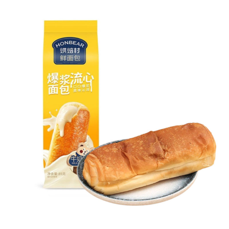 烘焙村 牛奶味 爆浆流心面包 Wheat Bread 85g