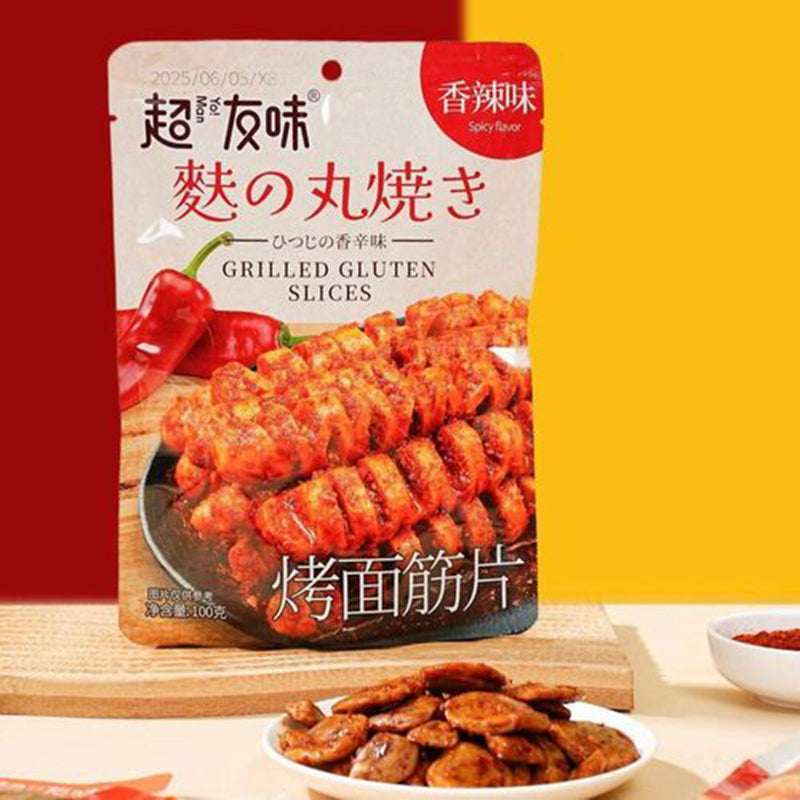 超友味 香辣味烤面筋片 Wheat gluten snack spicy 100g