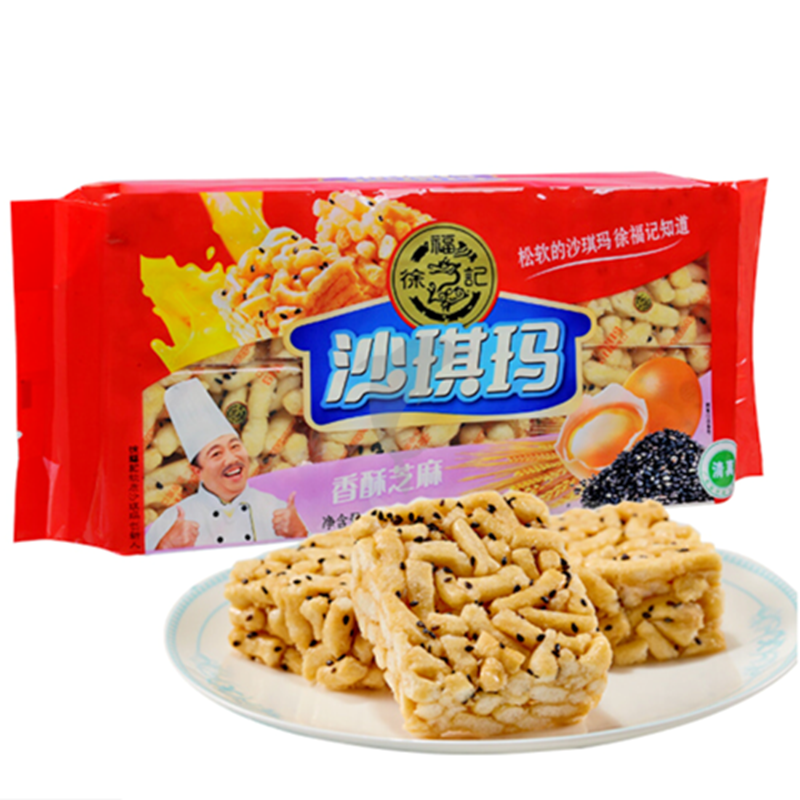 (B.B.D 15.12.25)徐福记 香酥芝麻沙琪玛 Soft Flour Cake - Sesame Flavour 311g