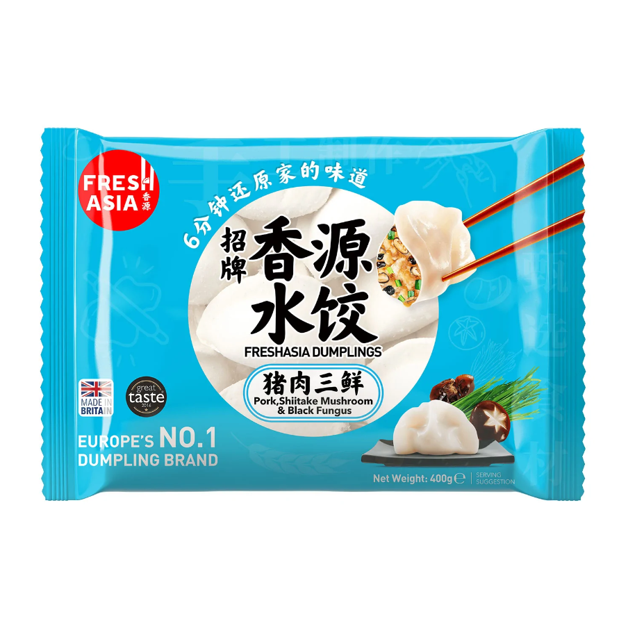 ❄️香源 猪肉三鲜水饺 限仓库自取或配送! Pork, Shiitake Mushroom & Black Fungus Dumplings 400g