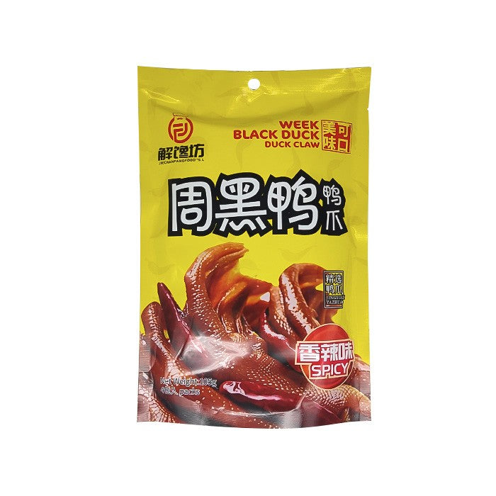 临期 Best før 17.08.28 | 解馋坊 周黑鸭香辣鸭爪 Spicy Duck Foot Week Black 105g