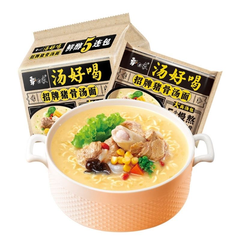 白象 汤好喝 招牌猪骨汤面 Inst Noodle Soup Pork Bone 113gx5