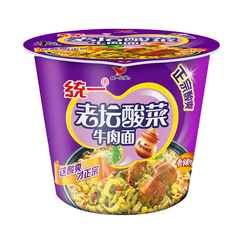 来一桶 老坛酸菜牛肉面 Beef & Sauerkraut Instant Noodle 125g