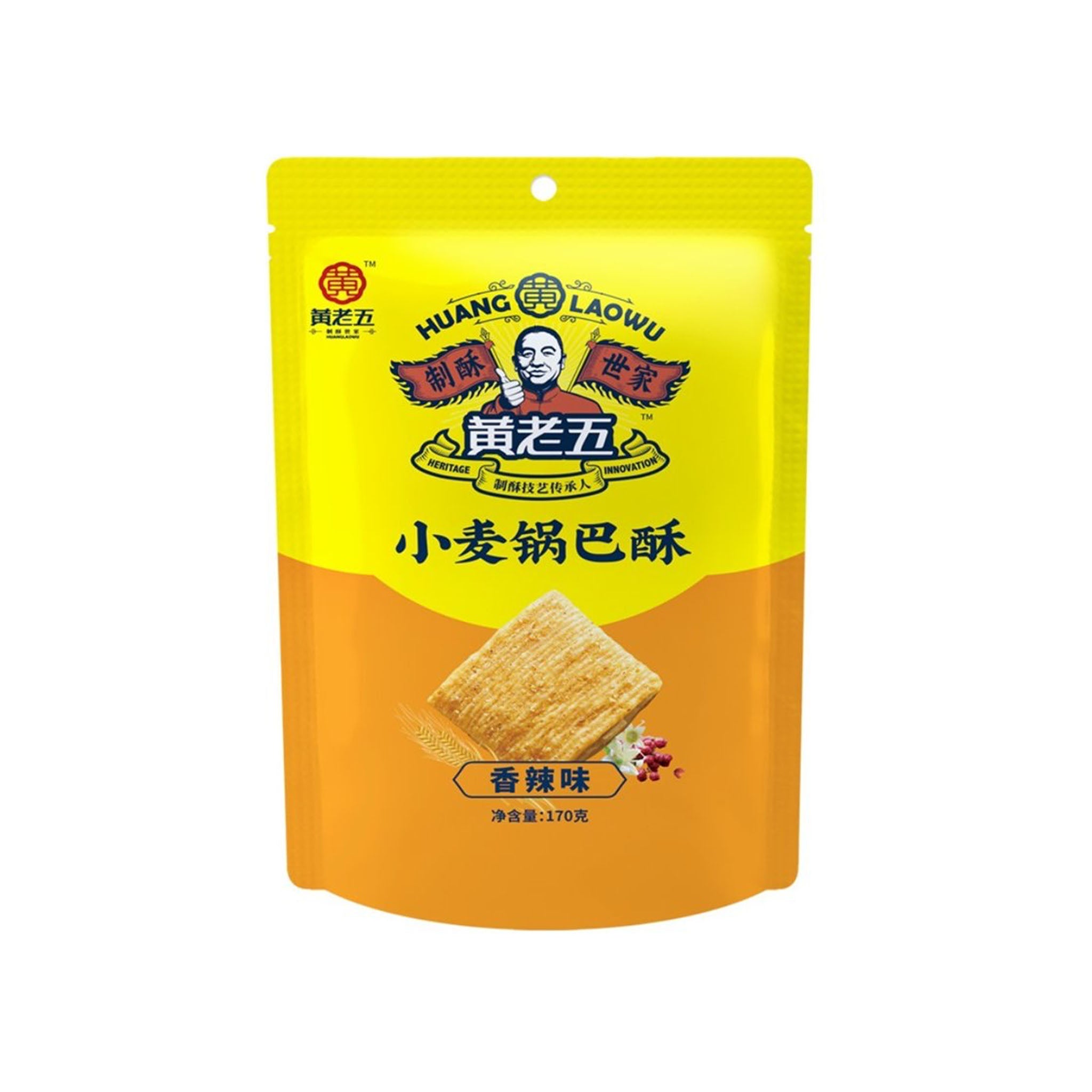 Huang Lao Wu hvete sprø krydret smak 170g