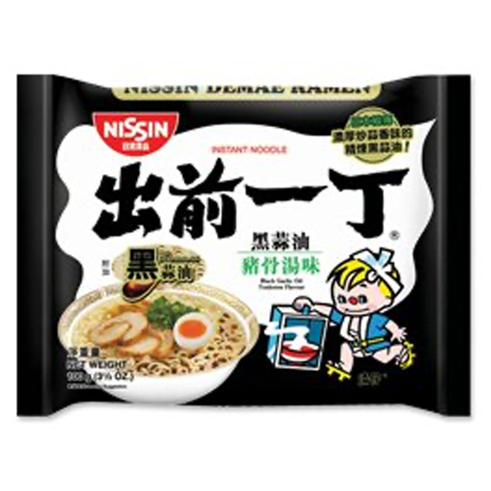 (B.B.D 14.08.25)出前一丁 黑蒜油猪骨汤味拉面 Nissin Demae Ramen Black Garlic Oil Tonkotsu 100g