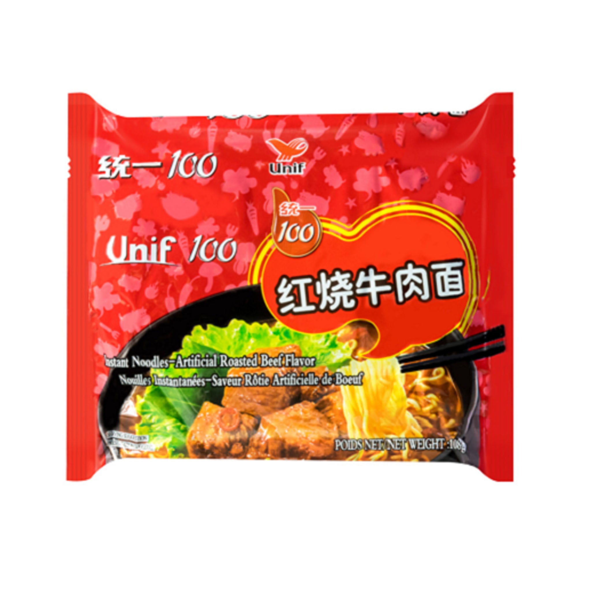 统一100 红烧牛肉面 Instant Noodles Roasted Beef 108g