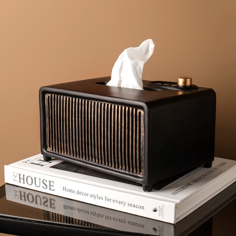 Retro papirboksholder hvit