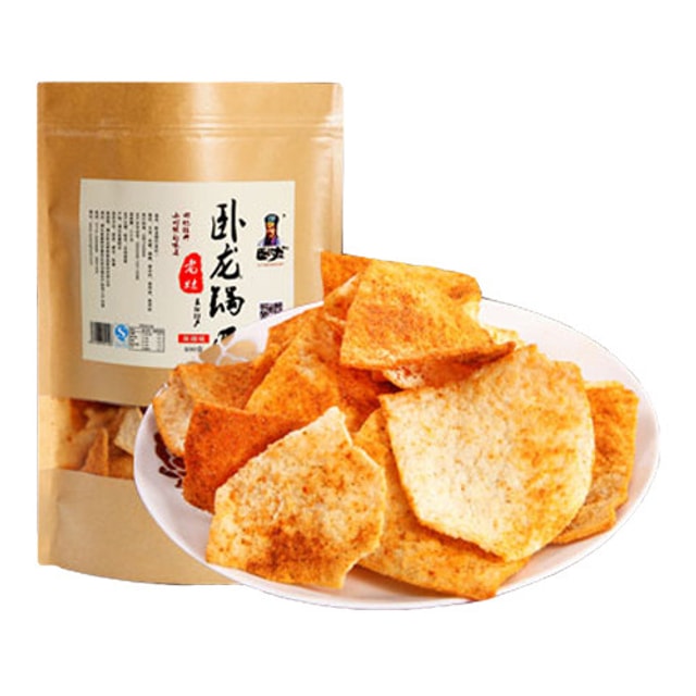 卧龙 老灶锅巴 麻辣味 WOLONG Rice Crust Snack Fiery Hot 200g