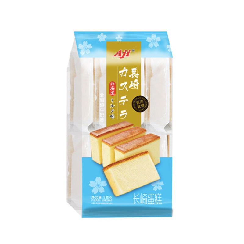 Aji长崎北海道牛奶味蛋糕 330g (Aji Nagasaki Hokkaido Milk Flavor) *1袋