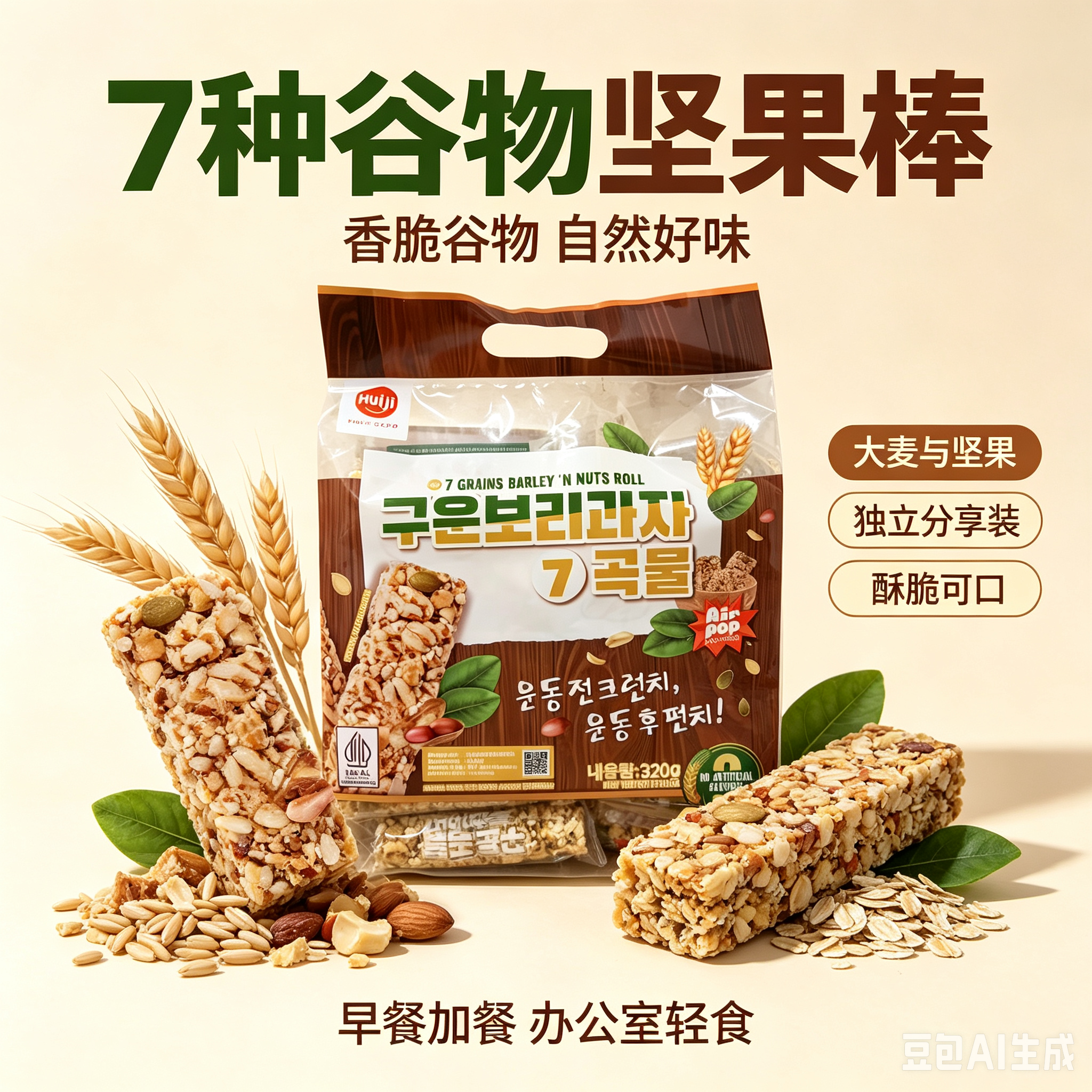 徽记 7种谷物酥脆大米棒 7 Grain Crispy Rice Stick 320g