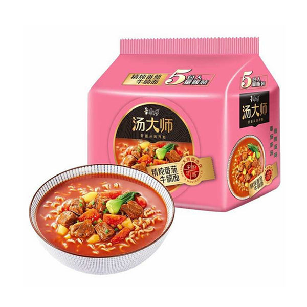 康师傅 汤大师精炖番茄牛腩面（5包装）Master Soup Tomato Pork Noodle 119g*5stk
