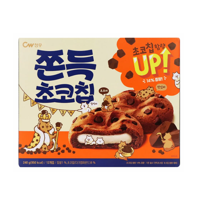 韩国 巧克力曲奇-Chewy Chocolate chip Cookie-240g