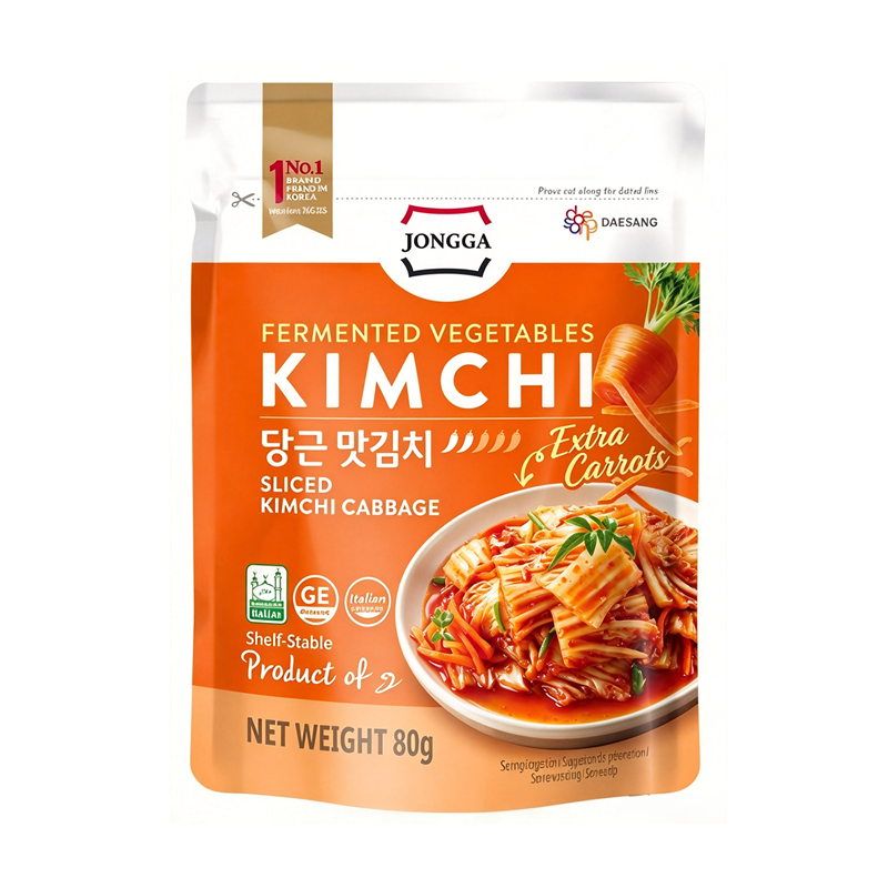 韩国 JONGGA 胡萝卜切片泡菜 Sliced Kimchi cabbage extra carrot 80g