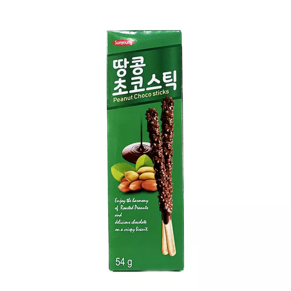 韩国 SUNYOUNG 花生巧克力棒-Peanut Big Choco Sticks-54g