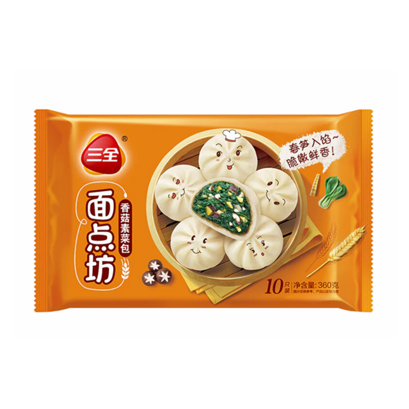 ❄️三全 香菇素菜包-限仓库自取或配送!-SQ Mushroom & veggie Bun-360g