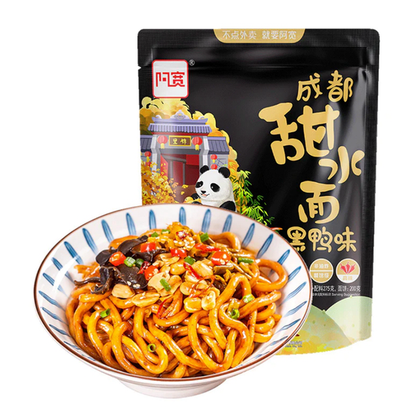 阿宽 成都甜水面 黑鸭味  Akuan Instant Noodles With Sweet ChengduSty 275g