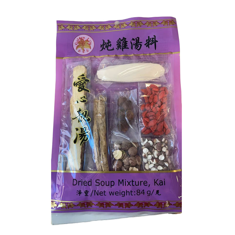 金百合 炖鸡汤料 Assorted Soup Mix (Dang Kai) 84g