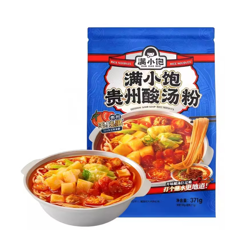 满小饱 贵州酸汤粉 Rice Noodles with Sour Soup Broth 351g