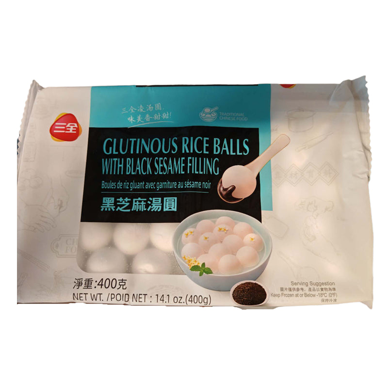 ❄️三全 黑芝麻汤圆 限仓库自取或配送! Glutinous Rice Balls w Sesame Filling 400g