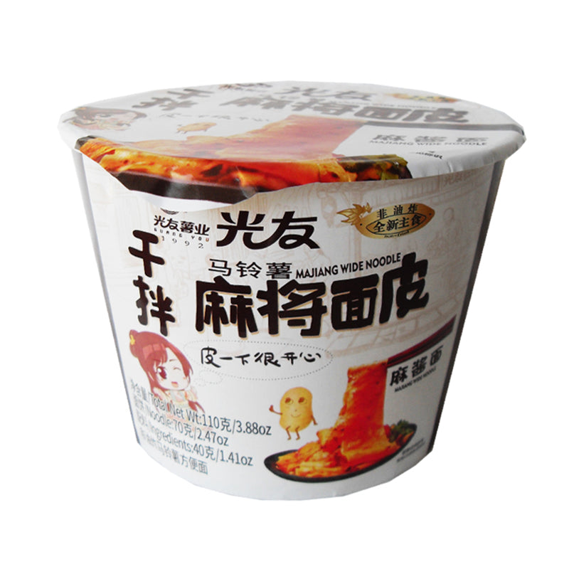 光友 马铃薯麻酱面皮 Spicy Wide Noodle (Sour Hot Noodles) 110g