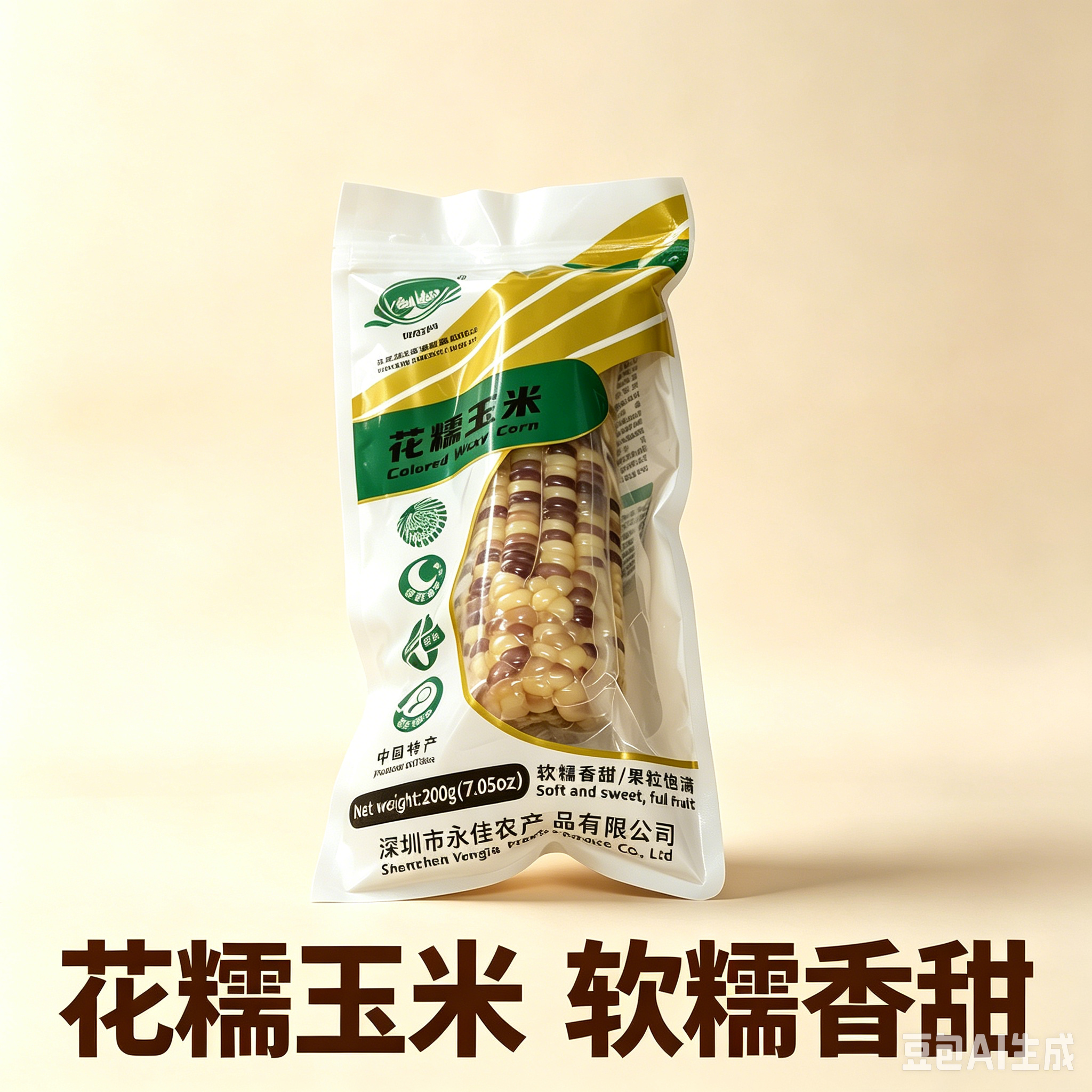 永佳 花糯玉米 Vacuum colorful Waxy Corn 200g