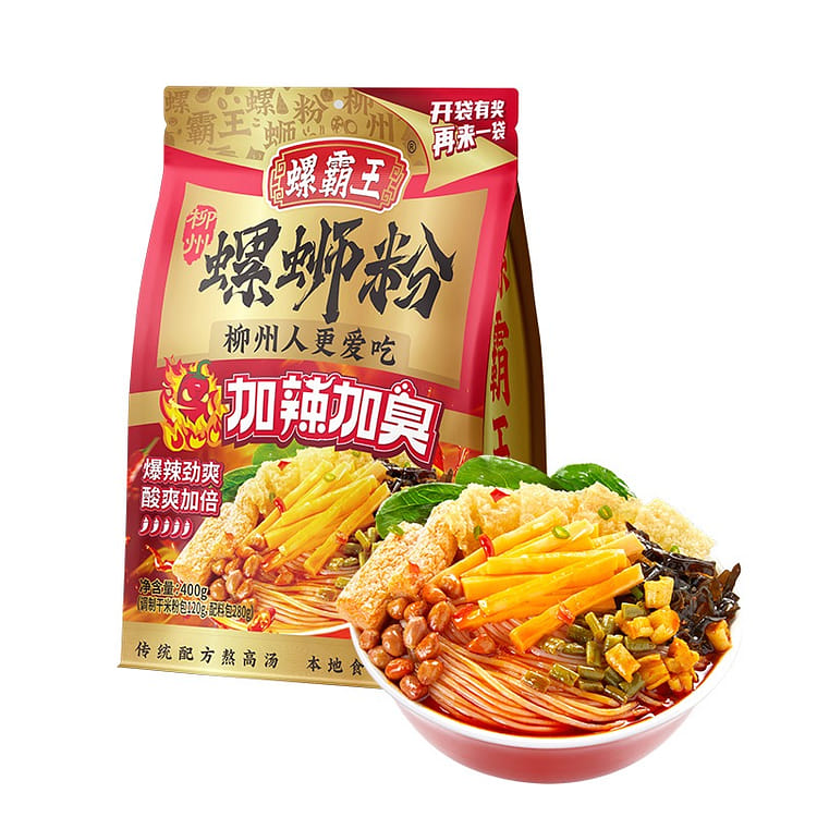螺霸王 螺蛳粉 加辣加臭 Instant Noodles- Super Spicy Flavour 400g