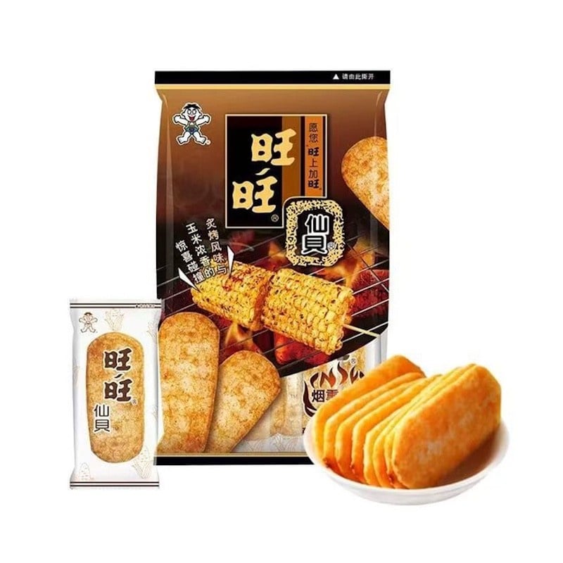 旺旺 仙贝 烟熏炙烤玉米味 Senbei smoked grilled corn flavour 56g