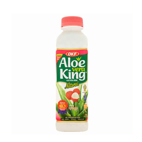 韩国 OKF 荔枝味饮料-OKF Aloe Vera King drink LYCHEE-500ml