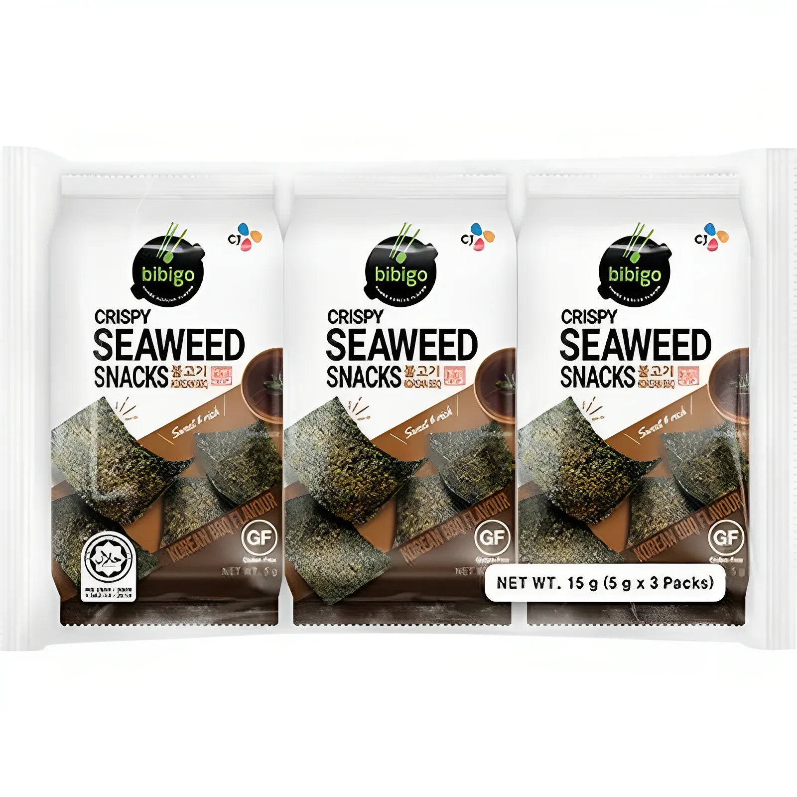 必品阁 烧烤海苔 Seaweed Snack Crispy BBQ 3✖5g